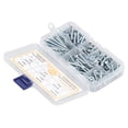thumbnail image 1 of Kit d'Assortiment de Vis Auto-Perçantes, Antirouille 160Pcs Ferme Poignée Filetages Transparents Profonds Vis Auto-Perçantes avec Boîte de Rangement pour Armoire, 1 of 8