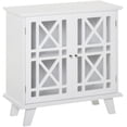 thumbnail image 1 of HOMCOM Storage Cabinet with Fretwork Doors Shelf Modern Sideboard Buffet, 1 of 10