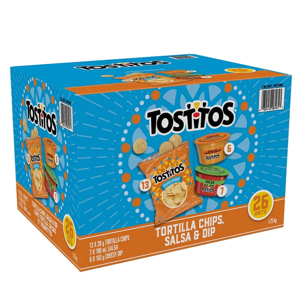 Tostitos Snacks Chips and Dip Mix Variety 61.35 Ounce (26 Count)