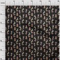thumbnail image 3 of oneOone Rayon Black Fabric Circus Sewing Craft Projects Fabric Prints By Yard 56 Inch Wide-aC, 3 of 5