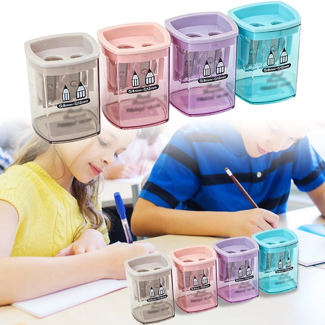 Manual Pencil Sharpener for Students Classroom Use and Art Supplies Stationery Tool 2PCS