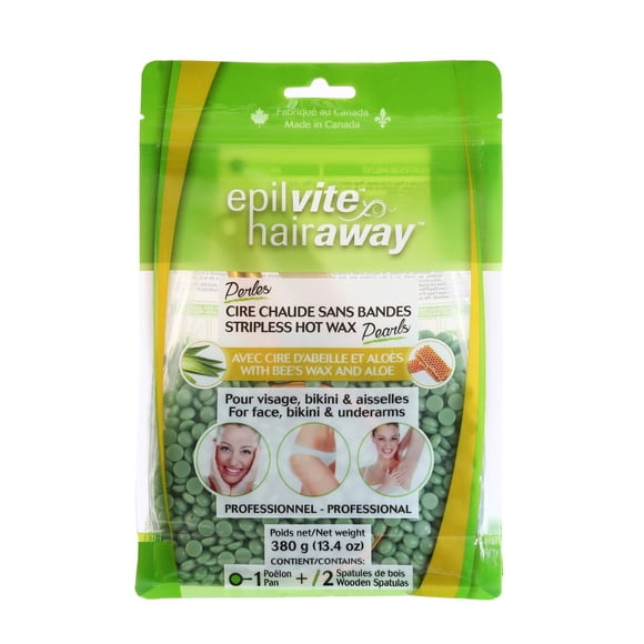 Epil-Vite / Hair-Away Perles Cire Chaude Sans Bandes avec Cire d’Abeille et Aloès