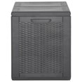 thumbnail image 3 of vidaXL Garden Storage Box 180L Black PP Rattan, 3 of 5