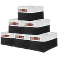 thumbnail image 1 of DECOMOMO Paniers de Rangement pour Étagères Bacs de Rangement Durables Petits (Noir et Blanc, Lot de 6), 1 of 6