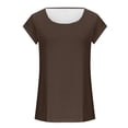 thumbnail image 4 of Timegard Débardeurs pour Femmes Col Rond Manches Courtes Confortables Été Décontracté Amples Chemises Hauts Blouse T-Shirt Basique, 4 of 6