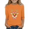 thumbnail image 1 of YUNAFFT Garçons Filles Chemise Décontractée à Imprimé de Noël 3-12 Ans Manches Courtes/longues Col Ras du Cou Mélange Polyester-Spandex Extensible Haut Confortable pour Tenue Festive des Fêtes, 1 of 3