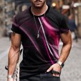 thumbnail image 2 of Chemises Into the Am pour Hommes, Col Rond Décontracté, Impression Numérique 3D, Chandail-Over, Manches Courtes, T-Shirt de Sport, Blouse, 2 of 8