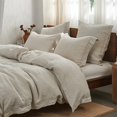 thumbnail image 1 of Simple&Opulence 100% Washed Linen Duvet Cover with Embroidered,Queen Size(88""x 92""),3 Pieces Soft Farmhouse Comforter Set with Button Closure,1 Duvet Cover and 2 Pillowshams(Queen,Natural Linen), 1 of 5