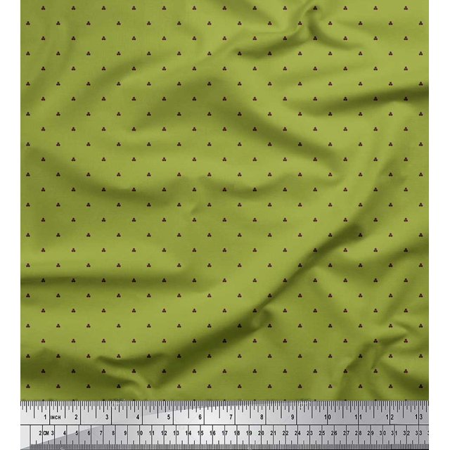 Soimoi Rayon Fabric Dots Shirting Print Sewing Fabric Yard 42 Inch Wide