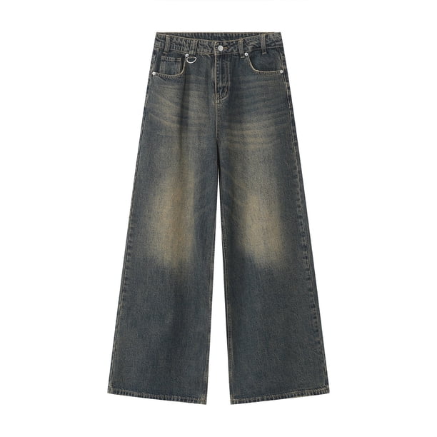 Baggy Jeans Men Men's Loose Flared Jeans 60S 70S Retro Denim Pants