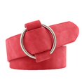 thumbnail image 1 of Baohd Female Solid Color Imitation Leather Metal Round Buckle Belt Girls Jeans Modeling Decoration Belt, 1 of 7