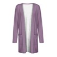 thumbnail image 4 of Pompotops Chemisier Décontracté à Manches Longues pour Femmes avec Poche Cardigan en Liquidation, 4 of 5