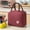 Red, variant on Custom Portable Cute Design Women Kids Insulated Lunch Bento Thickened Thermal Insulation Cooler Bag Washable Lunch Bags for Men Six Pack Insert Women's Lunch Bag with Shoulder Strap Work Bags for