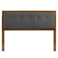 thumbnail image 2 of Draper Tufted Queen Fabric and Wood Headboard - Walnut Charcoal, 2 of 4