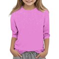 thumbnail image 1 of Posijego Garçons Filles T-Shirt à Manches 3/4 Imprimé Col Rond T-Shirts d'Été Hauts Décontractés pour Enfants, 1 of 4