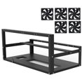 thumbnail image 1 of Tigology Steel Open Air Miner Stackable Mining Frame Case Rig, 6GPU/ 8GPU for Crypto Coin Mining Frame Rack w/ 5 Cooling Fans, 1 of 3