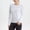 Blanc, variante sur Jacenvly Hauts pour Femmes Liquidation Femme Été Vêtements de Yoga Ajustés Col Rond T-shirt à Manches Longues Haut de Course Haute Élasticité Hauts pour Femmes Soldes