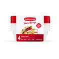 thumbnail image 1 of Rubbermaid TakeAlongs Square Food Storage Containers, 669 mL (2.9 Cup), Ruby Red, 4 Pack, 1 of 6
