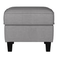 thumbnail image 2 of CorLiving Georgia Linen-Like Upholstered Square Padded Ottoman with Wood Legs, 2 of 4