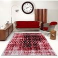 thumbnail image 2 of Verona Red Black Diamond Pattern Area Rug 5'2" x 7'5", 2 of 4