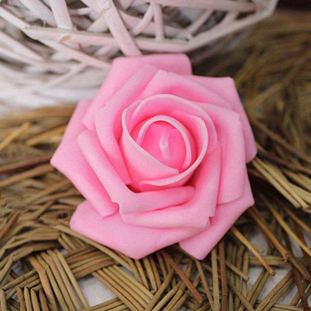 50pcs Artificial Bionic Flowers PE Foam Fake Lifelike artificial foam roses artificial Roses Wedding Egagement Decorations