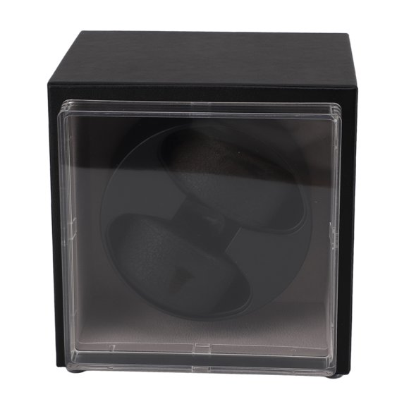 Boîte Enrouleur de Montre en Microfibre Cuir 5 Modes Fonction de Minuterie Enrouleur Automatique pour Montre Mécanique Montre-Bracelet Noir