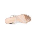 thumbnail image 4 of BLISSFUL STEP Women Rhines Block Heel Slide Sandals Rose Gold 7, 4 of 7
