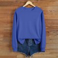 thumbnail image 2 of Timegard Womens Tops Sweatshirts Crewneck Long Sleeve Solid Color Pullover Basic Casual Loose Tops, 2 of 6