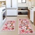 thumbnail image 4 of Retro Floral Pattern Floormat for Indoor Living Areas with Non- Water Absorbent Polyester Carpet for Home Décor and Everyday Use, 4 of 6