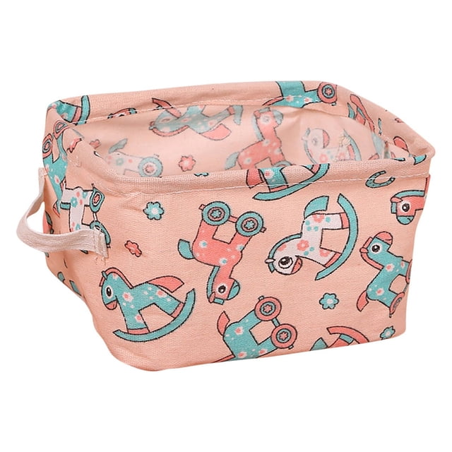 Yhmxh Closet Organizers and Storage Cotton And Linen Fabric Storage Box Storage Basket Portable Storage Basket Desktop Sundries Cosmetic Storage Box Storage Basket