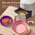 thumbnail image 4 of Reusable Air Fryer Liner Silicone Air Fryer Pot Easy Cleaning Round Silicone Liner Replacement for, 4 of 8