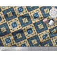 thumbnail image 2 of Soimoi Orange Crepe Silk Fabric Check & Geometric Fabric Prints By Yard 42 Inch Wide, 2 of 5