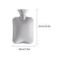 thumbnail image 2 of Hot Water Bottle for Pain Relief, ZZkhGO 2L Injection Hot Compress Warm Belly Bag, PVC Safe Long Lasting Heat Retention for Cramps Cold Hands Feet, Gray, 2 of 2