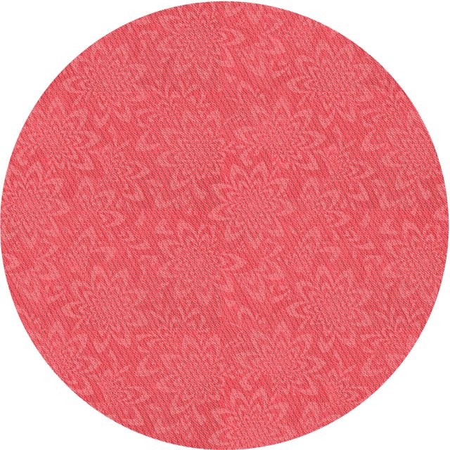 Ahgly Company Tapis d'Intérieur Ronds Transitionnels Rouges Lavables à la Machine, 6 Pieds Rond