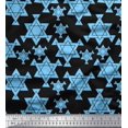 thumbnail image 1 of Soimoi Poly Georgette Fabric Star Tetrahedron Geometric Printed Fabric 1 Yard 52 Inch Wide, 1 of 3
