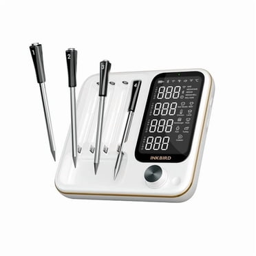 INKBIRD WiFi & Bluetooth Meat Thermometer with 4 Probes Unlimited Range Dishwasher Waterproof Bluetooth Thermometer for iOS & Android