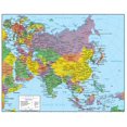 thumbnail image 1 of Swiftmaps Carte Murale d'Asie Édition Géométrique (36x44 Laminée), 1 of 6