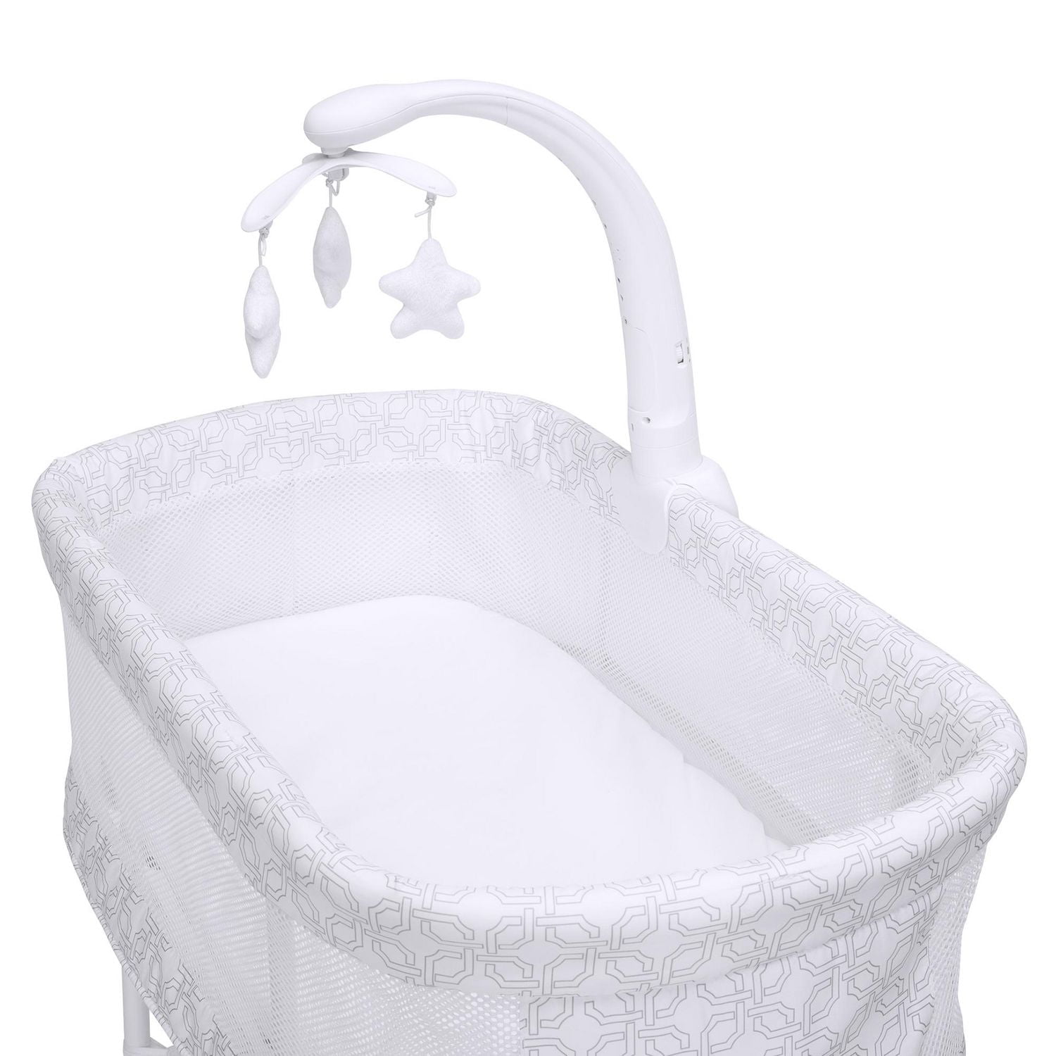 Delta Children Berceau à Bascule SleepCool  avec maille respirante, Fresco