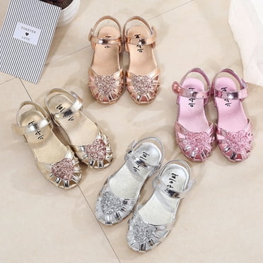 Chaussures de Princesse pour Fille, Chaussures d'Été pour Enfant, Sandales Plates de Danse et de Fête
