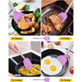 thumbnail image 3 of Bundlepro Pack of 2 Silicone Spatulas Turners, Non Stick Slotted and Solid Kitchen Utensils, 3 of 6