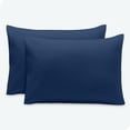 thumbnail image 1 of Bare Home Pillowcase Set - Envelope Closure - Premium 1800 Collection - Double Brushed - Ultra Soft - Standard Size, Dark Blue, 2 Count, 1 of 6