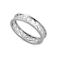thumbnail image 1 of Bague Simple à Tourbillon pour Femme en Argent Sterling 925 Plaquée Platine, 1 of 2