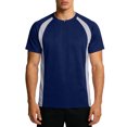 thumbnail image 1 of Short Sleeve T Shirt for Men Basketball Training Running Fitness Top Color Block Polyester, 1 of 8