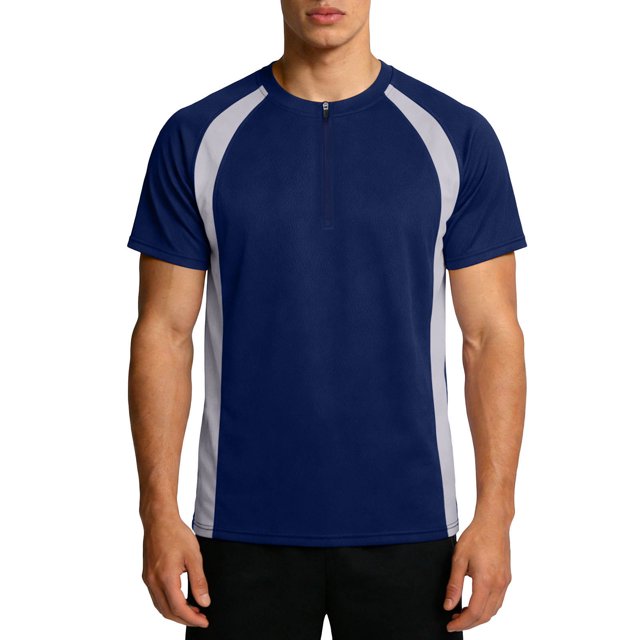 Short Sleeve T Shirt for Men Basketball Training Running Fitness Top Color Block Polyester