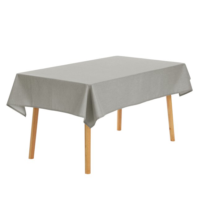 Unique Bargains Nappe en Lin Résistante aux Plis Lavable 120x160cm Nappe Grise
