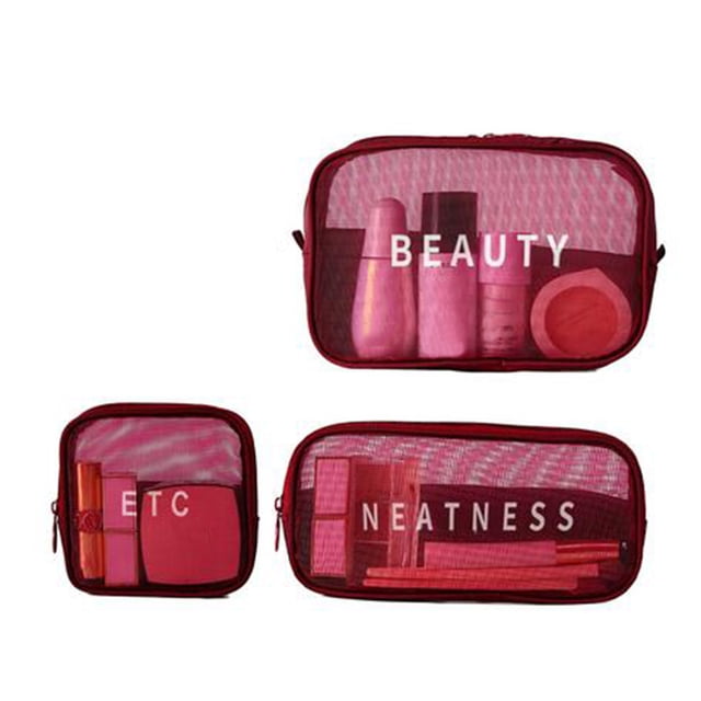 WIFKLSIIPG Travel Storage Bag Makeup Toiletry Bag Breathable Mesh Change Card Bag Mesh Makeup Bag Digital Organizer Bag