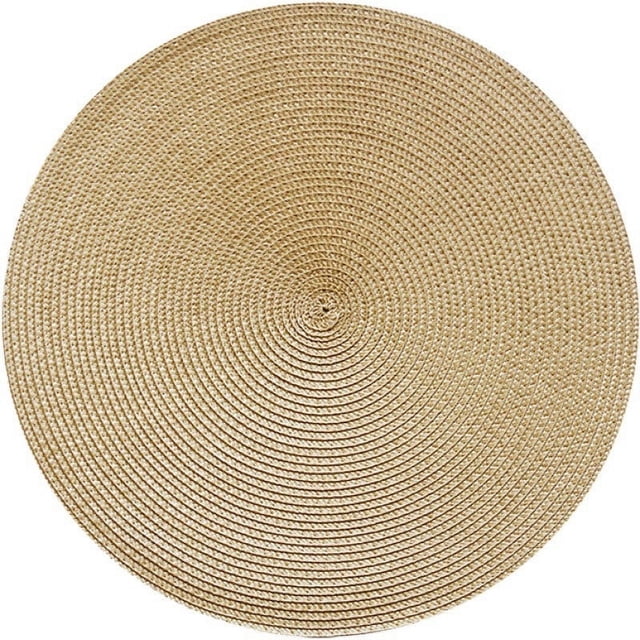 Tapis de Table Rond Tissé, Napperon de Salle à Manger en Fil de Coton Résistant à la Chaleur et Imperméable, Napperon de Table Basse Anti-Huile, Protection de Table Décorative Élégante 32 cm