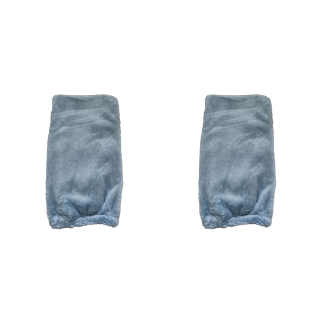 Decodeary Warm In Plush Over Knee Socks For Toasty Winter Days Comfortable Acrylic Fibers light blue 2Set