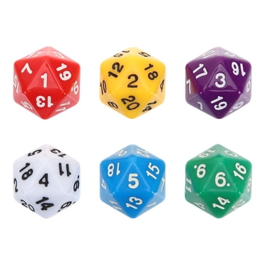 SHISUYAN 12pcs Game Dice 20 Sided Dice Tabletop Dice Multipurpose 1-20 Board Game Dice