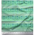 thumbnail image 1 of Soimoi Tissu Popeline de Coton Rayé, Floral & Filigrane Damas Imprimé 1 Yard 42 Pouces de Large, 1 of 1
